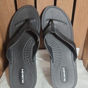 Okabashi Black Flip Flops